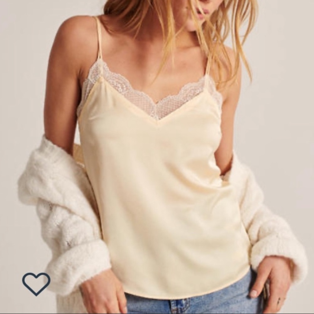 Abercrombie yellow silk tank